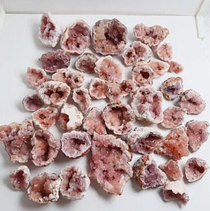 Bán buôn Chất lượng cao mẫu khoáng Nguyên Hồng thạch anh tím cụm Rose Quartz pha lê geode mẫu - Product Image 2