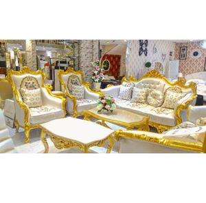 โซฟาห้องนั่งเล่นสไตล์คลาสสิครอยัล 8 ที่นั่ง ออกแบบด้วยโครงสร้างไม้เนื้อแข็งที่แข็งแรงและตกแต่งอย่างหรูหรา - Product Image 1