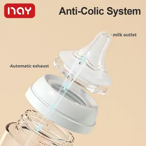 <span class=keywords><strong>Biberon</strong></span> Anti-Colica per Neonati Amazon, Collo Dritto, in <span class=keywords><strong>Vetro</strong></span> Borosilicato Medio, con Motivo Cartone Animato, in PP e Silicone, Collo Largo - Product Image 4