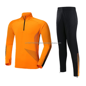 Conjunto Deportivo de Otoño-Invierno con Estampado, Jersey de Fútbol de Manga Larga con Media Cremallera y Pantalones Largos para Hombres, Niños y Adultos, para Entrenamiento Deportivo y Fitness al Aire Libre - Product Image 1