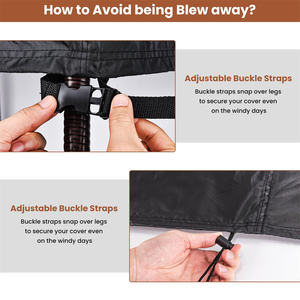 BEELAND Patio chaise berçante meubles couvre Patio chaise couvre étanche extérieur pivotant chaise longue couverture - Product Image 5