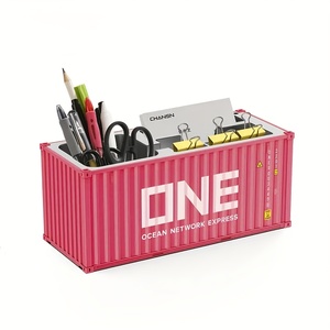 Vente de liquidation B2B, boîte de rangement multifonctionnelle en conteneur d'expédition, crayon, <span class=keywords><strong>porte</strong></span>-cartes de visite, stylo et support de conteneur d'expédition - Product Image 5