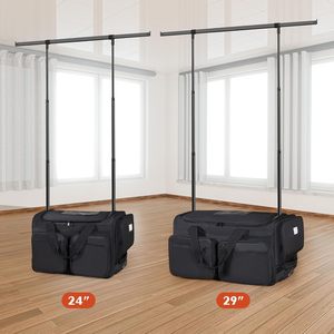 Échantillon gratuit : Sac de voyage souple pour costumes de danse noirs de compétition, avec barre de suspension, 4 roues et poignée pliable, personnalisable - Product Image 6