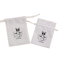 Pochette à bijoux en coton avec cordon de serrage, impression par sublimation, logo personnalisé, petit sac en toile de coton