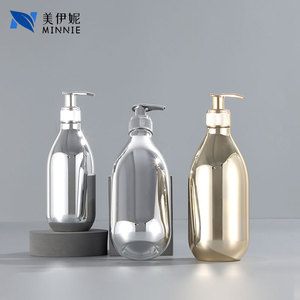 Flacon de lotion électro-plaqué Minnie 300ml 500ml avec pompe pour soins de la peau et cosmétiques - Product Image 3