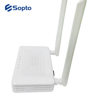 Harga pabrik GPON ONU 1GE dengan Band tunggal WIFI 2.4GHz Modem serat optik plastik putih 1 Port GPON