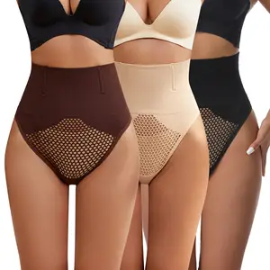 Vente en gros de culottes pour femmes taille haute ceinture fesses sexy strings taille haute ventre serré sous-vêtements de contrôle