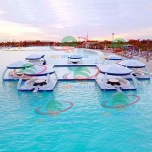 Plataforma Flotante Inflable Personalizada, Isla Flotante Inflable, Cabaña Acuática Inflable con Tienda de Campaña - Product Image 1
