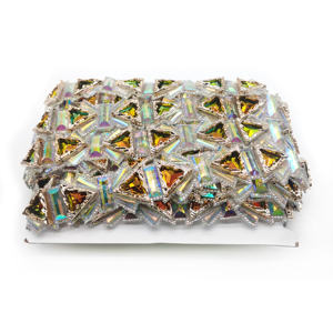 Nouvel arrivage de costumes de carnaval <span class=keywords><strong>samba</strong></span>, chaîne de coupe en perles de résine triangulaire, coupe en fer sur strass - Product Image 2