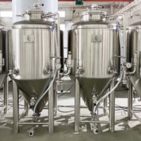 Cuve de fermentation conique de 100 L avec enveloppe à fossettes, fermentateur en acier inoxydable SUS 304, équipement de brasserie artisanale pour brasserie à domicile