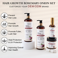 Shampoo anti-chute de cheveux OEM à l'oignon, au romarin et à la biotine, ensemble de soins capillaires nourrissant et nettoyant en profondeur pour la croissance des cheveux