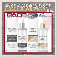 Ensemble d'ampoules exfoliantes au riz personnalisées, peeling doux, minimisation des pores, hydratation profonde, crème hydratante, riz noir, éclaircissement, visage éclatant