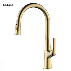 5-year Warranty Single Lever Kitchen Mixer Sprayer Stream 2-function Brushed Gold Antique Copper Brass Kitchen Faucets