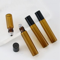 Offre Spéciale – Bouteille Roll-On en Verre Ambré Écologique Personnalisée en Usine pour Parfum et Nettoyant Visage avec Bille Roulante