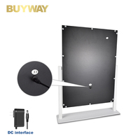 Miroir de maquillage LED Hollywood avec 12 ampoules à intensité variable, miroir de table éclairé avec variateur tactile