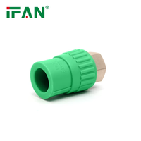 IFAN vente en gros raccords de tuyauterie PPR 20MM-32MM prise d'eau chaude verte raccords PPR