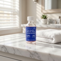 Solution visage à l'acide salicylique et à la niacinamide pour les points noirs et les points blancs, formule végane sans cruauté, marque privée