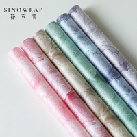 Kertas Pembungkus Bunga Sinowrap Gaya Baru Anti Air dengan Pola Urat Bunga 56*56cm