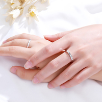 ZHILIAN Offre Spéciale Couple bague en argent Sterling 925 diamant mariage fiançailles bague personnalisée pour femmes hommes