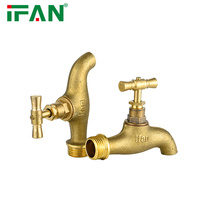 Robinet de jardin en laiton IFAN OEM / Personnalisable, installation facile en extérieur, robinet de lavabo, robinet d'arrêt