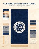 Best-selling Luxury 100% Cotton Novelty Modern Custom Printed Antibacterial Absorbent Sand-proof High-quality Beach Towel