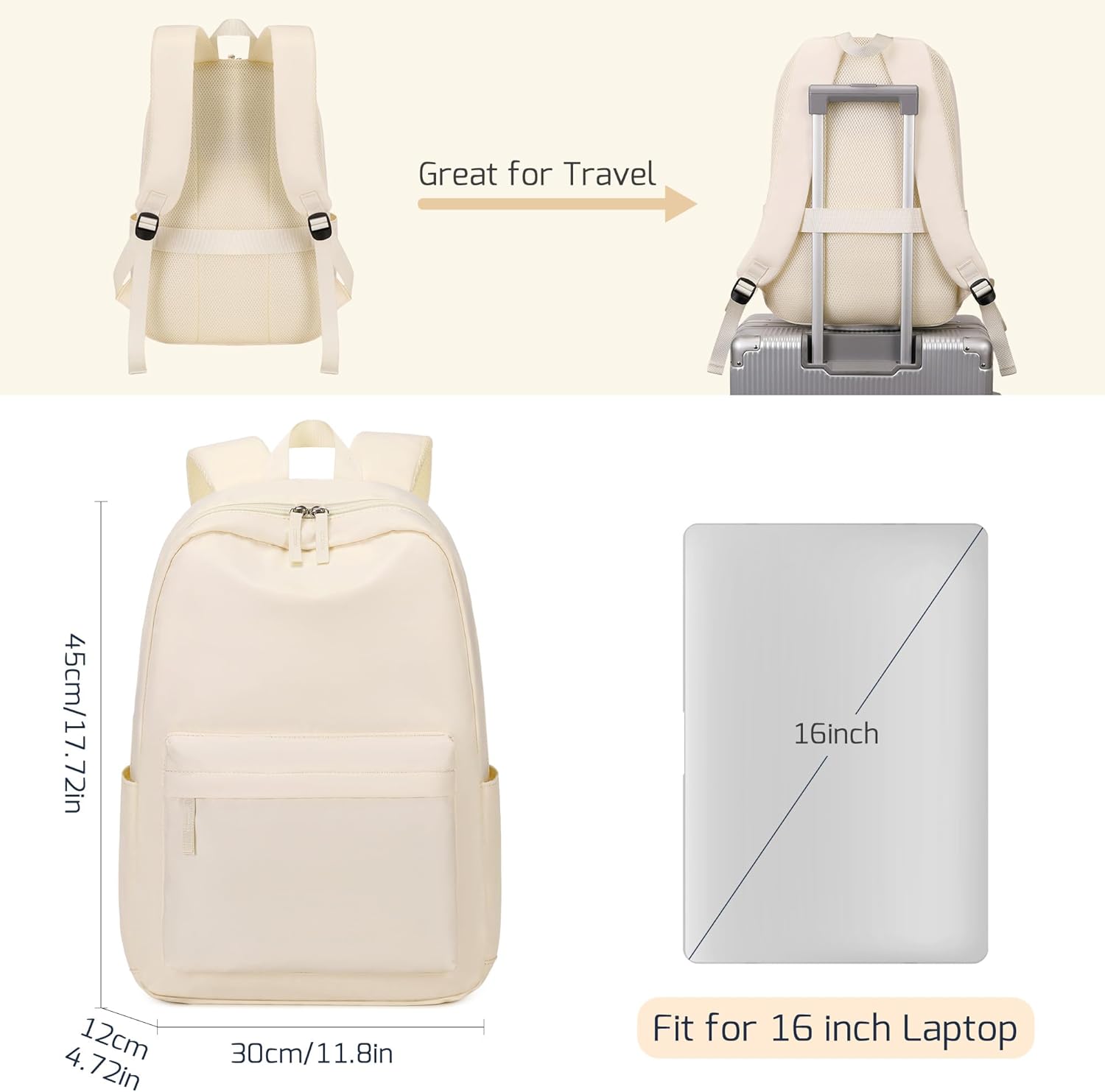 25L Classic Backpack Durable Lightweight Water-Resistant Zipper Pack Laptop  Sleeve Fits 15.6 Inch Casual Daypack College Bag| Alibaba.com