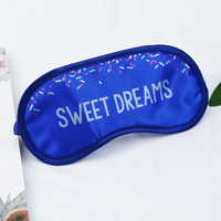 Nouveau Design Double Face Satin Sweet Dreams Blanc Ombrage Lumière Bande Élastique Respirant Logo Personnalisé Voyage Sommeil Masque Pour Les Yeux