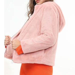 Sudaderas con capucha ligeras para el interior de la piel de las mujeres Ropa de invierno cálida Logotipo personalizado Fabricante OEM Sudadera con capucha - Product Image 2