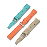 JUELONG Bracelet de montre de remplacement Bracelet de montre en caoutchouc FKM 18/20/22/24mm Bracelet de sport de plongée étanche multicolore