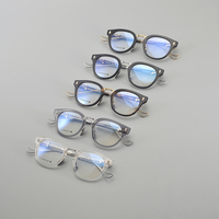Nouvelles lunettes en titane tendance, monture carrée transparente, grande monture, rétro vintage, légères, monture optique pour myopie, unisexe, lunettes en acétate