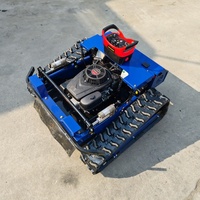 Harga Pabrik Robot Pintar Industri Berbahan Bakar Bensin 4WD Silinder Crawler Remote Control DIY 4-Tak 4500W Mesin Pemotong Rumput dengan Peniup Salju