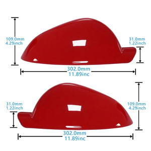 Cubiertas de Espejos Retrovisores Laterales Izquierdo y Derecho en Negro Brillante, Rojo y Blanco para Vauxhall Opel Insignia <span class=keywords><strong>a</strong></span> G09 2008-2017 - Product Image 4