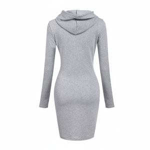 Sudadera con capucha larga de invierno con manga de diseño original Sudadera con capucha de algodón transpirable de talla grande para mujer - Product Image 1