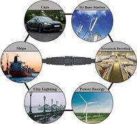 Câble électronique LED rond étanche sur mesure 6 conducteurs 24AWG avec connecteur M12 mâle/femelle OEM/ODM