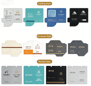 Porte-cartes en papier kraft perlé de haute qualité, enveloppe pour carte-clé d'hôtel, porte-cartes avec impression couleur - Product Image 3