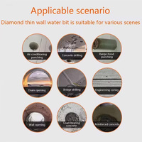 Foret diamanté pour béton armé de 25 mm, outil de perçage pour béton armé et mur en briques