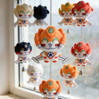 Porte-clés en peluche robot anime personnalisé OEM ODM, pendentif en peluche personnage Chibi Mecha, breloque de sac, dessin animé, écologique, haute qualité
