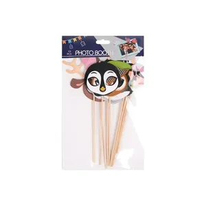 Accessoires pour photomaton, 10 pièces, masques amusants pour fête, visages d'animaux, bâtons - Product Image 1