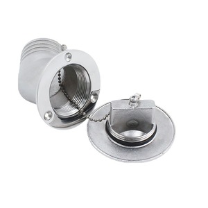 Tapa de Combustible de Acero Inoxidable con Cadena, Accesorio Marino para Salida de Tanque de Diésel de Yate - Product Image 1