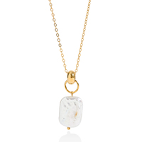 Conjunto de Cinco Collares con Colgante de Perla Opalescente para Mujer, Tono Dorado, Joyería Elegante y Brillante, Regalo para Estilo Nocturno
