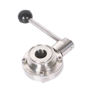 Válvula de mariposa sanitaria soldada con oblea de grado alimenticio SS 304 316 de alta calidad para medios de agua y aceite de alta temperatura - Product Image 3