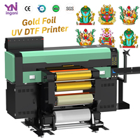 Ingani Machine d'impression par transfert de film PET UV Film de laminage de feuille d'or A1 Imprimante UV DTF d'autocollants A4 A3 or