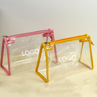 Sac à crayons transparent simple sac de rangement en PVC étanche de grande capacité pour étudiant de haute qualité