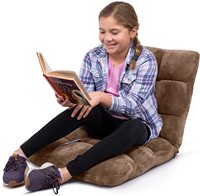 Fauteuil de sol réglable à cinq positions avec cordon en Polyester, pliable, idéal pour la méditation, les jeux et les loisirs, offre spéciale