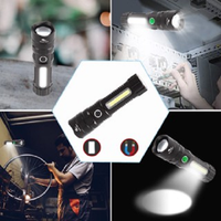 Lampe torche compacte magnétique multifonctionnelle Shan Bao avec zoom et lumière ultra-puissante USB (LOGO personnalisable exclusif)