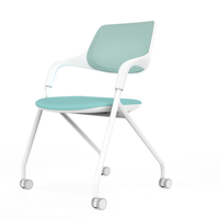 Chaise de réunion de bureau avec accoudoirs et roulettes universelles, structure en X, chaise de bureau ergonomique pour les réunions de bureau