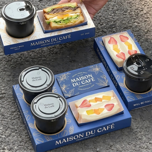 Caja para Llevar Empanadas con Logotipo Personalizado, con Separador para Salsa, Caja de Cartón Desechable para Snacks y Comida Rápida - Product Image 2