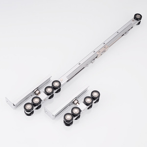 Rouleaux de fenêtre de porte coulissante en bois en acier inoxydable pour salle de bain - Product Image 1