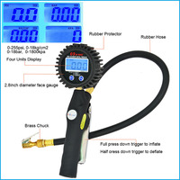 Gonfleur de pneus numérique LCD OEM certifié CE, 8 buses métalliques, logo personnalisable, plage de pression 0-160 PSI, prend en charge les marques privées