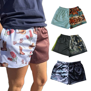 Pantalones Cortos Deportivos Personalizados Australianos con Cierre Lateral, de Poliéster Transpirable, con Bolsillos, para <span class=keywords><strong>Hombre</strong></span>, para <span class=keywords><strong>Rugby</strong></span>, Gimnasio, Playa - Product Image 1